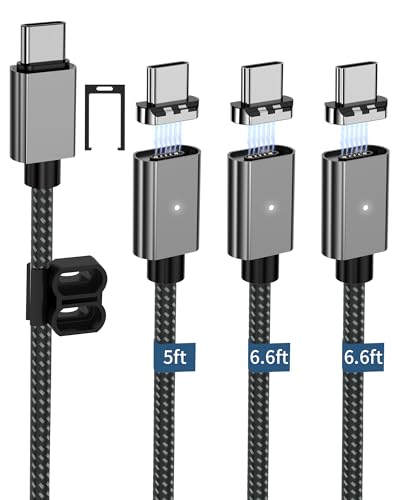 ZBF 100 W USB-C Magnetic Charging Cable – High-Speed 5 A Power Delivery & 480 Mbps Data Transfer | Versatile 5 ft & 6.6 ft Lengths | Effortless Magnetic Connection for i Phone 16/15/14/13 Pro Max, Mac Book Pro, i Pad, Galaxy S22 | Durable Design for Ultimate Convenience and Seamless Charging Experience