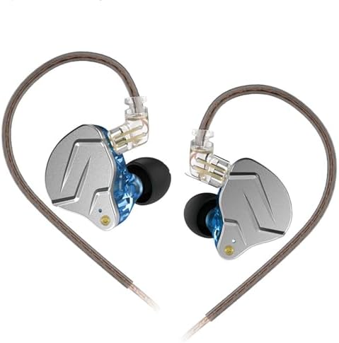 YINYOO KBEAR Flash Wired Gaming Earbuds – High-Performance 3.5 mm In-Ear Monitors with Hybrid 1 DD 1 BA Drivers, Tangle-Free Cable for Ultimate Comfort and Superior Sound Clarity, Perfect for PC and Laptop Use – Exceptional Audio Quality in a Sleek Blue Design