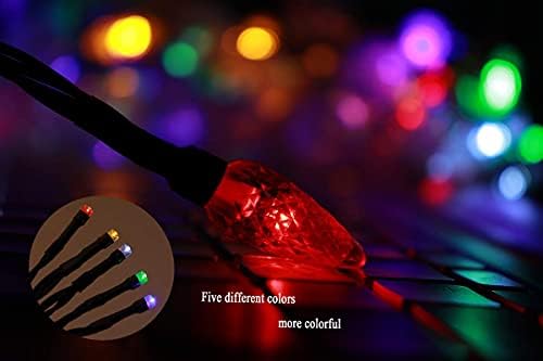 YAGE Tale LED Christmas Light Phone Charger Cord – 50 Inch USB Cable with 10 Multicolor LED Bulbs for i Phone Compatibility – Fast Charging and Festive Decor for Holiday Joy – Perfect Holiday Accessory for Students and Travelers