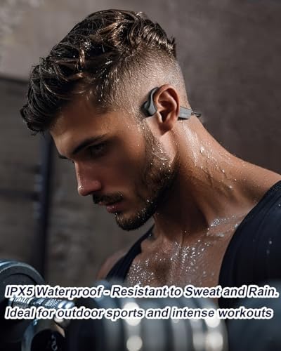 Revolutionary Waterproof Bone Conduction Bluetooth Earbuds – Open-Ear Design Perfect for Active Lifestyles with Youth Whisper Technology and Integrated Microphone for Superior Sound Clarity and Effortless Hands-Free Calls