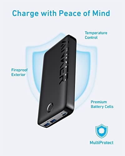 Anker 20,000 m Ah Fast Charge Power Bank – Ultra-Fast 22.5 W Portable Charger with Dual USB-A and USB-C Ports, Ideal for i Phone 16/15/14/13/12, Samsung Galaxy, i Pad Pro, Air Pods & Apple Watch – Compact and Durable for On-the-Go Power Solutions