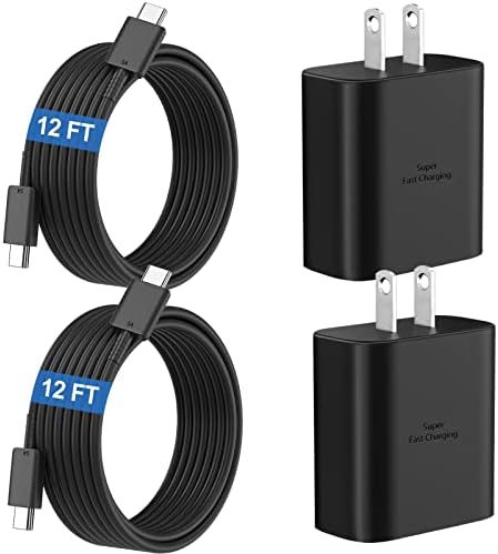 45 W Super Fast USB-C Charger with 6.6 ft Cable – Ultra-Fast Charging Adapter for Samsung Galaxy S24/S23/S22/S21/Note 20 – Stylish Deep Purple & Blue Design for Enhanced Device Performance and Safety