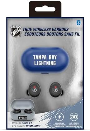 Unleash Your Tampa Bay Lightning Pride with SOAR NHL True Wireless Earbuds v.7 – Superior Sound & Stylish Design, Featuring Advanced Bluetooth 5.0 for Seamless Connectivity and Ultimate Sports Fan Experience