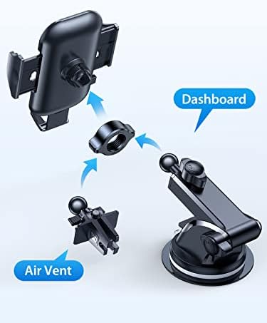 VICSEED Durable 17 mm Ball Head Phone Holder Mount – Enhanced Stability and Safety for Car Navigation – Pack of 2 Sturdy Accessories for Hands-Free Operation and Easy Installation