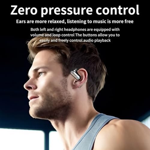 Revolutionary Wireless Open Ear Headphones with Bluetooth 5.3 – Ergonomic Design for Ultimate Comfort, 40 Hours of Playtime, Superior Call Clarity, and Smart Charging Case – Perfect for Active Lifestyles and Effortless Connectivity in Sleek Black