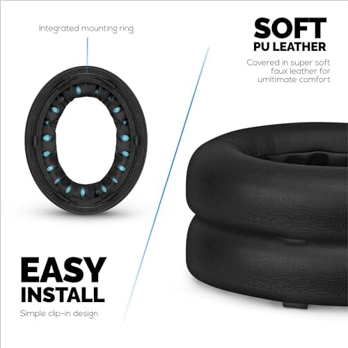 Upgrade Your Bose NC700 Experience with Brainwavz Premium Replacement Earpads – Soft PU Leather & Memory Foam for Ultimate Comfort and Enhanced Sound Quality – Effortless Installation in Minutes – Stylish Black Design for Superior Compatibility and Long-Lasting Durability