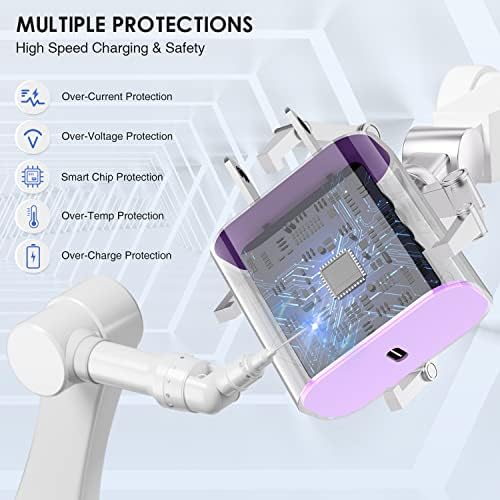 Ultra-Fast 20 W i Phone Charger with 10 ft USB C to Lightning Cable – Stylish Pink Fast Charging Block for i Phone 14 Pro Max, 13, 12, 11, XS, SE, i Pads & Air Pods – Unmatched Compatibility & Durability for On-the-Go Power