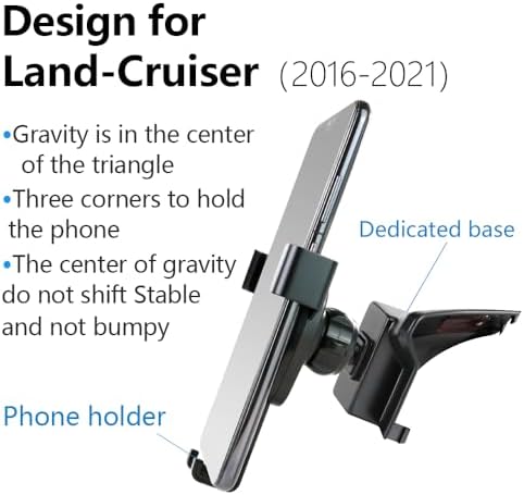 Toyota Land Cruiser 2024-2025 Custom Fit Car Phone Holder – Premium Navigation Bracket for Ultimate Hands-Free Driving Experience – Sleek 360-Degree Rotating Design with Effortless Tool-Free Installation for Enhanced Mobile Accessibility