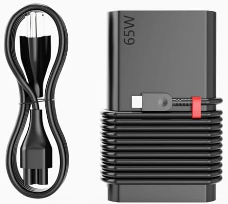High-Performance 65 W USB-C Charger for Lenovo Laptops – Universal Compatibility with V15, E16, and More – Compact Travel Power Adapter with Enhanced Safety Features for Efficient & Reliable Charging on the Go – Ideal for Students, Professionals, and Frequent Travelers – Robust 20 V 3.25 A Output for Seamless Device Performance – Perfect Backup Solution for Office and Home Use