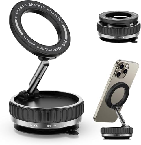 Magnetic Phone Stand, Compatible with MagSafe Phone Stand Holder for Desk, Multi-Functional Foldable, Double-Sided Magnetic Cell Phone Stand, for iPhone 16 15 14 13 12 Magsafe Case – Enhanced Compatibility and Speed