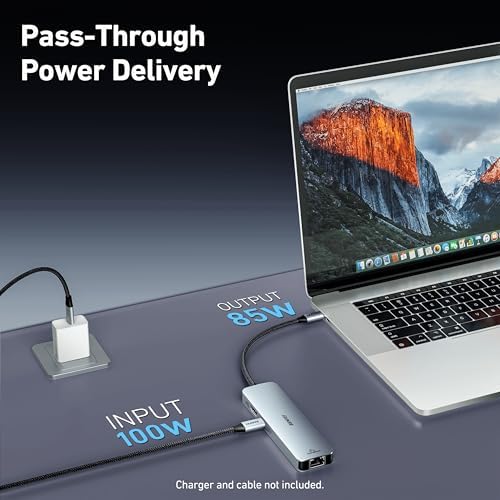 Unlock Unmatched Productivity with BENFEI 6-in-1 USB C Hub: Experience 4 K HDMI Output, Rapid 100 W Charging, Gigabit Ethernet, and Tangle-Free Design for Mac Book Pro/Air, i Pad Pro, i Mac & i Phone 15 Pro/Pro Max – Your All-in-One Connectivity Solution for Enhanced Performance and Seamless Device Integration.