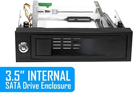 Kingwin Universal Hot Swap Mobile Rack for 2.5” & 3.5” SSD/HDD – Effortless Internal Tray-Less SATA Hard Drive Backplane Enclosure with 6 Gbps Support for SATA I/II/III & SAS I/II – Ultimate Flexibility and Enhanced Data Transfer Speed for Efficient Storage Management