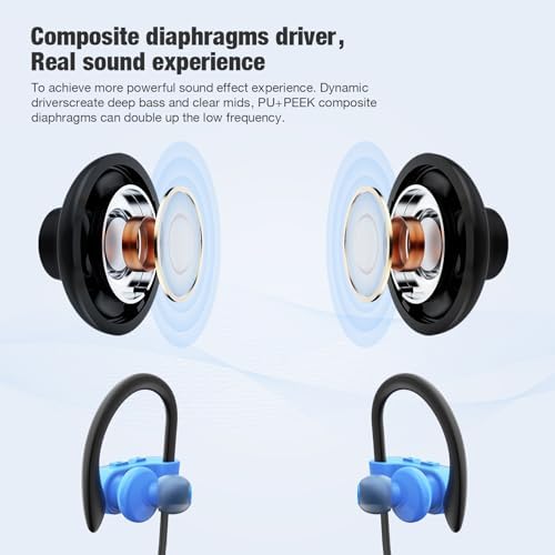 Elevate Your Active Lifestyle with IPX7 Waterproof Bluetooth Wireless Earbuds – 16-Hour Playtime, Exceptional Sound Isolation & Built-in Mic for Effortless Hands-Free Calls – Ideal for Gym, Running, and Outdoor Adventures