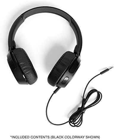 Skullcandy Riff On-Ear Wired Headphones – Ultimate Lightweight Travel Companion with Integrated Microphone, Foldable Design, and Universal 3.5 mm Connector for Music Lovers on the Go – Stylish Black Finish for Unmatched Comfort and Superior Sound Quality