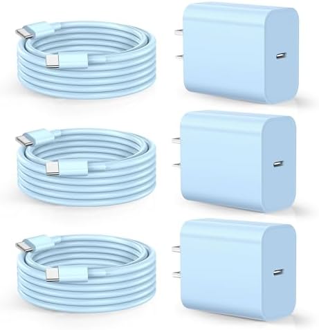 Compatible with iPhone 16/15 Charger Fast Charging, Dual Port 20W USB C Wall Charger Block Type C to Type C 10ft Long USB C Fast Charing Cable for Phone 15/16/Pro Max/Pro/PlusPad Pro/Air/Android – Enhanced Compatibility and Speed