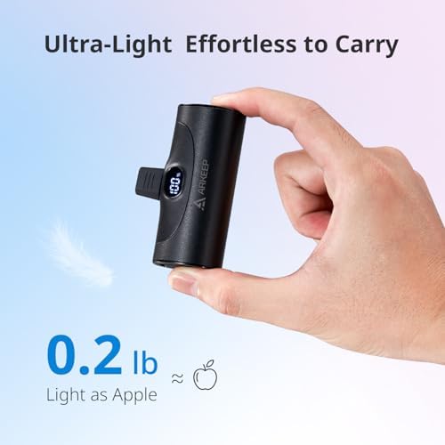 Ultra-Compact 5000 m Ah USB-C Power Bank with 20 W Quick Charge – Lightweight Mini Phone Charger for i Phone 15/16, Samsung & Android Devices – Reliable Emergency Charging Solution with Advanced Safety Features for On-the-Go Power