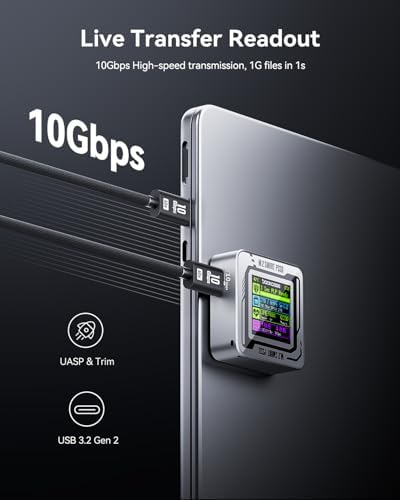 Ultra-Fast DOCKCASE 2230 M.2 NVMe SSD Enclosure with Power Loss Protection – Premium USB 3.2 Gen 2 Type-C Adapter for Enhanced Data Security and Speed, Compatible with NVMe PCIe SSDs, M-Key/B+M Key Support, Sleek Grey Design for Tech Enthusiasts and Gamers