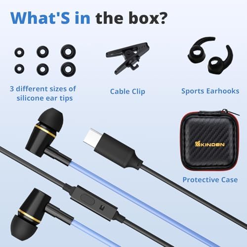 Experience Superior Sound with USB-C Air Tube Earbuds – Advanced Noise-Cancelling Headphones for i Phone 16/15 & Samsung, Featuring Built-in Microphone for Crystal-Clear Calls – Lightweight, Comfort-Driven Design Compatible with Google Pixel Devices for Unmatched Audio Clarity and Isolation