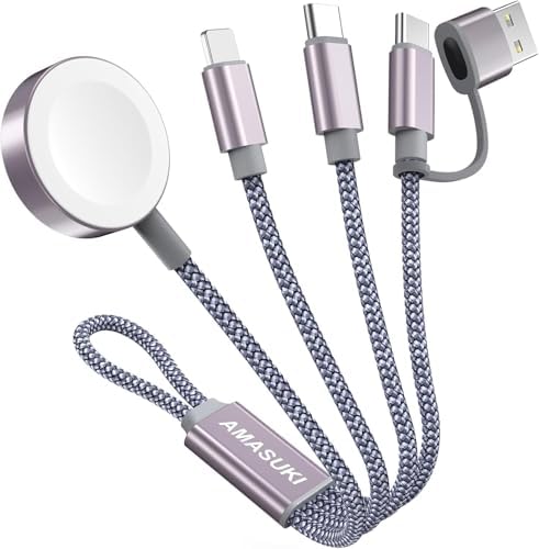 Versatile 3-in-2 USB C Charging Cable for Apple Watch and i Phone – 4 FT Multi-Device Fast Charger Compatible with Apple Watch Ultra/SE/10/9/8/7/6/5/4/3/2/1 & i Phone 16/15/14/Galaxy S23 – Lightweight Travel Essential for Efficient Power-Up Solutions