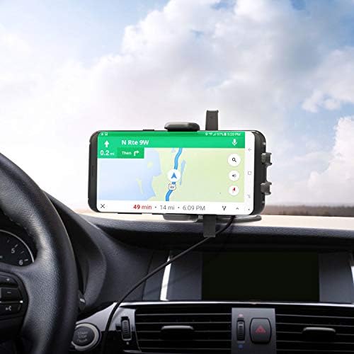 i Ottie Easy One Touch Wireless 2 Qi Dashboard Phone Mount & Car Charger – Effortless Smartphone Accessibility and Charge Efficiency for i Phone, Samsung Galaxy, Huawei, LG – Streamlined Driving Experience with Enhanced Safety Features and Adjustable Viewing Angles