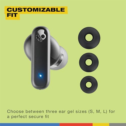 Skullcandy Smokin’ Buds Wireless Earbuds – Premium Bluetooth Headphones with Enhanced Noise Isolation, 20-Hour Playtime, IPX4 Sweat-Resistant Design – Ideal for Fitness Enthusiasts and Seamless Hands-Free Communication on i Phone & Android Devices
