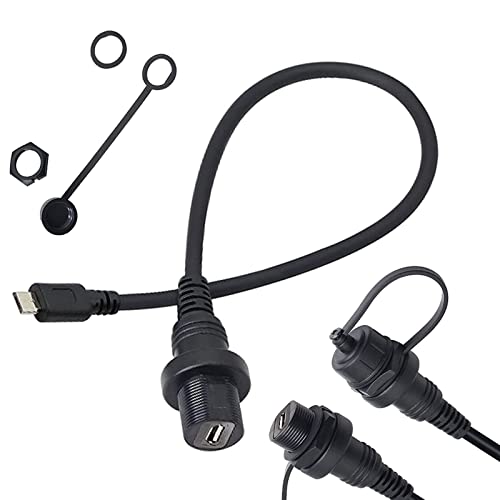 DEVMO 30 cm Micro USB Flush Mount Extension Cable for Vehicles – High-Speed Charging & Data Transfer Solution for Cars, Boats, Motorcycles, and Trucks – Durable Waterproof Design for Enhanced Compatibility and Performance