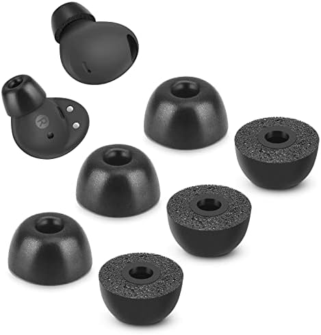 Transform Your Audio Experience with Premium Memory Foam Ear Tips for Samsung Galaxy Buds 2 Pro – Ultimate Comfort, Secure Anti-Slip Design, Noise Isolation, and Convenient Charging Case Compatibility – 3 Pairs (S/M/L, Black) – Elevate Sound Quality and Enjoy Uninterrupted Listening