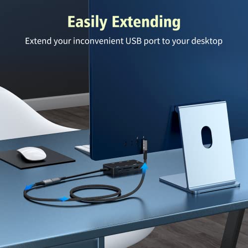 USB-C 4FT 40Gbps Braided Cable – 90 Degree, 8K Display, 100W Charging, Compatible with Thunderbolt 4/3 USB4/3, MacBook Pro, External SSD, eGPU – Enhanced Compatibility and Speed