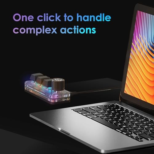 Revolutionize Your Gaming Setup with the Ultimate 3-Key Macro Pad – Programmable Mini Mechanical Keyboard with RGB Backlighting, Ergonomic Knob, and Type-C Connectivity for Enhanced Productivity and Precision in Gaming and Work Tasks