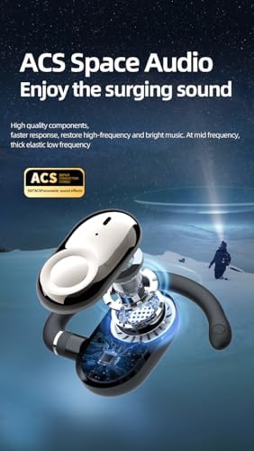 URIZONS Elite Wireless Gaming Earbuds – Ergonomic Over-Ear Bluetooth Headset with Ultra-Low Latency for Gamers and Athletes – Supreme Sound Clarity, Secure Earhook Stability, and Compact Charging Case in Sleek Black Design for Ultimate Performance