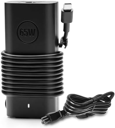 65 W USB-C Charger for Dell Chromebooks – Rapid Charging & Universal Compatibility for Models 3100, 3110, 5190, 3300, 3400 – Premium Power Adapter with Safety Features, Overcharge Protection & 12-Month Warranty – Ideal Replacement for Touchscreen Laptops & Notebooks