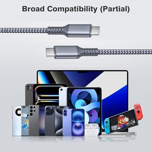 Elevate Your Charging Game with Elebase i Phone 16 Pro Max 3-Pack Charging Cables – 3.3 FT, 6.6 FT, 10 FT USB-C to USB-C Fast Charger for i Phone 16, Mac Book, Air Pods 4, i Pad Air 5/Mini 6, Samsung Galaxy S25/S24/S23 Ultra – Unmatched Durability & 100 W Rapid Power Delivery for Home, Office, and Travel Use