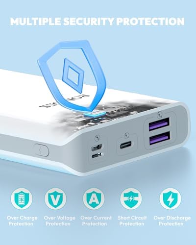ROMOSS 30000 m Ah High-Capacity Power Bank with 22.5 W Fast Charging – Versatile Portable Charger for Multi-Device Compatibility including i Phone, i Pad Pro, Samsung – Triple Output & Input Design for Effortless Power Management on the Go