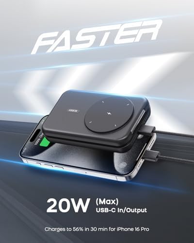 RORRY 10,000 m Ah 3-in-1 Portable Charging Station – Versatile Mag Safe Power Bank for i Phone 12-16 & Apple Watch 5-Ultra 2 – Compact, Foldable Design for Effortless Travel – Dual Charging Ports for Enhanced Efficiency and Speed