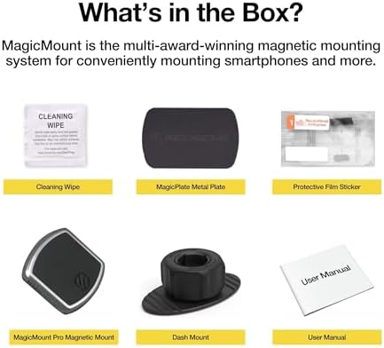 Scosche Magic Mount Pro MPD2 PK-UB: Advanced Magnetic Car Phone Holder for i Phone & Android – 360° Adjustable Hands-Free Driving Solution – Secure & Stable 2-Pack for Ultimate Convenience – Universal Compatibility for All Devices