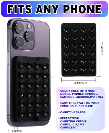 BIAJIYA Phone Sticky Grip Wallet Mount Stick on Suction Mirrors Phone Card Holder Silicone Adhesive Phone Accessory for Tiktok All Smartphones (RoseGold5PC) – Enhanced Compatibility and Speed