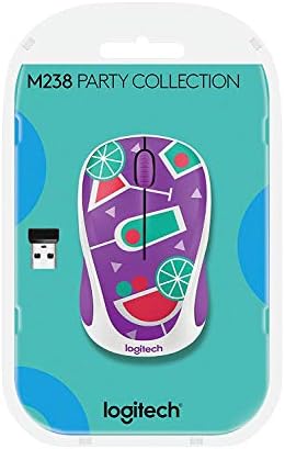 Logitech M325 Wireless Mouse in Cocktail Design – Ergonomic Comfort and Precision Tracking for All Operating Systems, Long Battery Life Up to 18 Months, Perfect for Travel and Home Office Setup