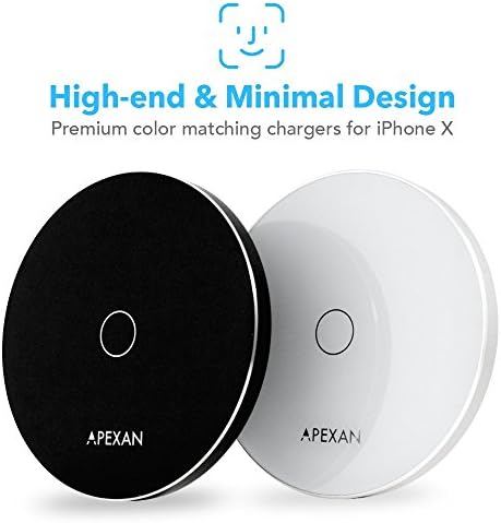 Apexan Ultra-Fast Wireless Charging Pad for Apple i Phone 15, 14, 13, 12, 11/Pro/Pro Max, X, XS, XS Max, i Phone XR, 8/8 Plus & All Qi-Compatible Devices – 10 W High-Speed Aluminium Charger in Space Grey with Enhanced Safety Features for Effortless Power Management and Stylish Convenience
