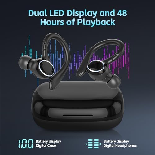 Premium Bluetooth 5.3 Waterproof Earbuds with Advanced Noise Cancellation – IPX7 Rated Sports Headphones for Ultimate Performance & Comfort – Ideal for Active Lifestyles, Smartphones & Laptops – Experience Unmatched Audio Clarity and Secure Fit