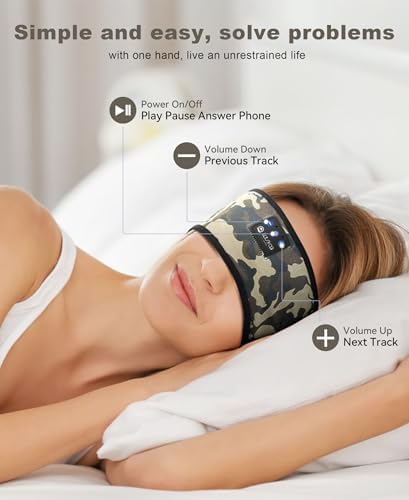 Ultimate Bluetooth 5.4 Sleep Headband Headphones – Designed for Side Sleepers, Unmatched Comfort for Active Lifestyles, Superior Sound Quality, Ergonomic Fit for Enhanced Relaxation, Ideal Tech Gift for Music and Podcast Enthusiasts