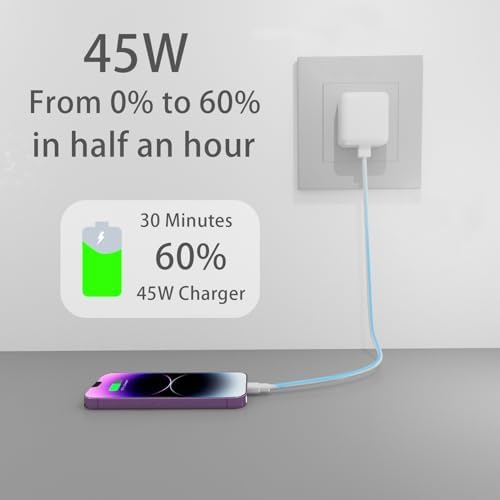 Experience Lightning-Fast Charging with the 45 W USB-C Super Charger for i Phone and i Pad Pro – Versatile, Compact, and Safe Power Solution for All Your Devices!