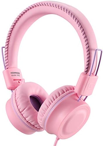 M2 Kids Foldable On-Ear Headphones – Adjustable, Tangle-Free 3.5 mm Wired Design in Vibrant Blue – Perfect for School, Travel & Gaming – Durable Comfort with Clear Sound for Young Auditory Enthusiasts – Ideal for Active Lifestyles and Extended Use