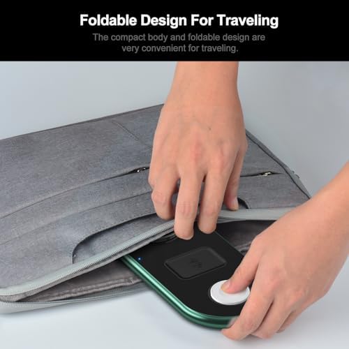 2025 Enhanced 3-in-1 Charging Station for Apple Devices | Fast Magnetic Mag-Safe Wireless Charger for i Phone 16/15/14/13/12, Apple Watch 1-10/Ultra, & Air Pods Pro | Sleek Silver Design | Compact & Portable Charging Solution for Home and Travel | Superior Compatibility and Rapid Charging Efficiency