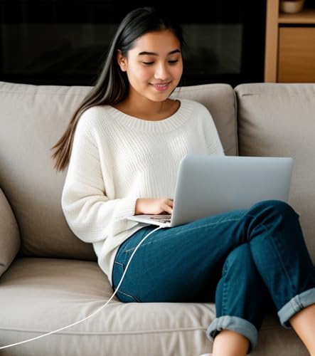 High-Speed 140 W USB-C to Magnetic 3 Charging Cable for M1, M2, M3 Mac Book Pro (2021-2024) & Air (2022-2023) – 6.6 ft Durable Nylon Cord with Enhanced Magnetic Connection for Effortless Charging and Power Delivery