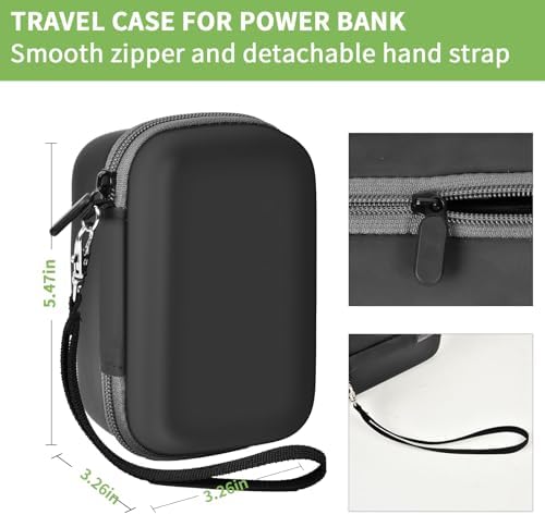 Ultimate Organizer Case for Anker Prime Power Bank 20,000 m Ah – Portable Charger Storage Solution with Charging Cable Holder & USB-C Compartment – Travel-Friendly Power Bank Bag for i Phone & Samsung Devices – Superior Durability & Sleek Design
