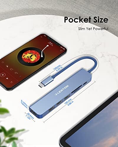 Elevate Your Connectivity with the LENTION USB C Hub: 100 W Fast Charging, 4 K HDMI Output, Dual Card Reader, and Versatile USB 3.0/2.0 Compatibility for Mac Book Pro, Mac Air, Surface, Chromebook, and More – Sleek Space Gray Design for Professionals and Creatives Seeking Enhanced Performance and Productivity
