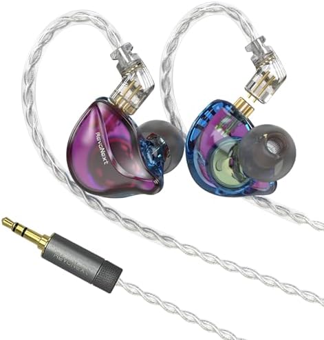 Professional Hi-Fi In-Ear Monitor Headphones with Detachable Cable – Ergonomic Noise-Canceling Earbuds for Musicians, Drummers & Singers – Exceptional Sound Isolation & Built-In Microphone – Versatile Compatibility for Studio & Stage Performance