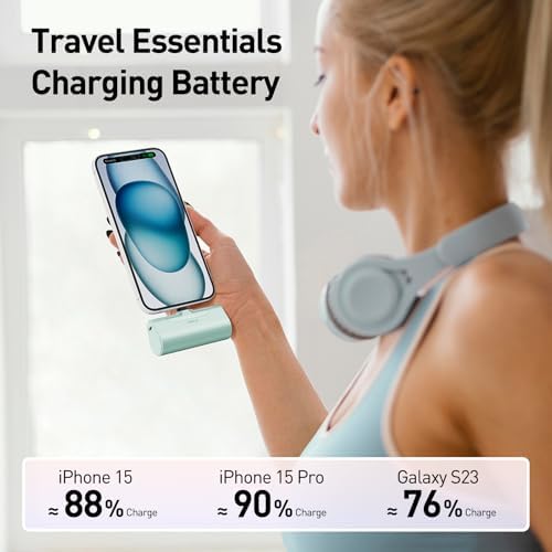 Ultra-Compact i WALK 4,500 m Ah Portable Charger for i Phone 16/15 & Samsung Galaxy S25/S24/S23 – Fast 20 W Power Bank with USB-C Connectivity for Seamless On-the-Go Charging – Lightweight Travel Essential for All Smartphones