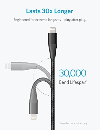 Anker 551 USB-A to Lightning Cable (3 ft) – Ultra-Fast Charging i Phone Charger, MFi Certified for i Phone 13/12/11/X/8 Series, Durable Nylon Build for Home and Car Use, Superior Compatibility and Reliability