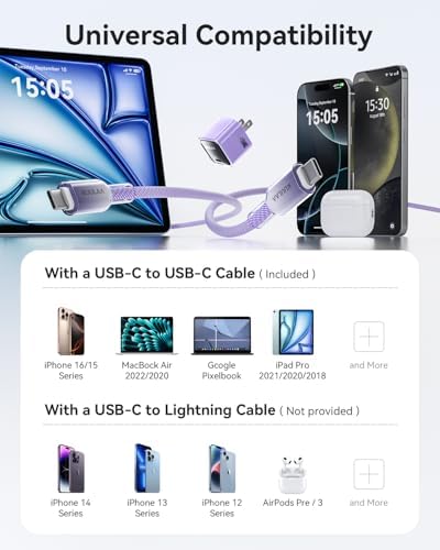 Kuulaa 35 W Ga N USB C Charger Block – Ultra-Compact Fast Charging Adapter for i Phone 16/15/14/13 & Galaxy S25/S24/S23 – Advanced PPS Technology for Customized Power Delivery – Perfect for Travel and Daily Use with Enhanced Safety Features